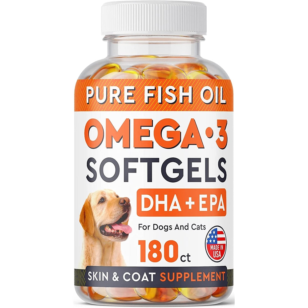 Vitaminas de aceite de pescado Omega 3 para perros