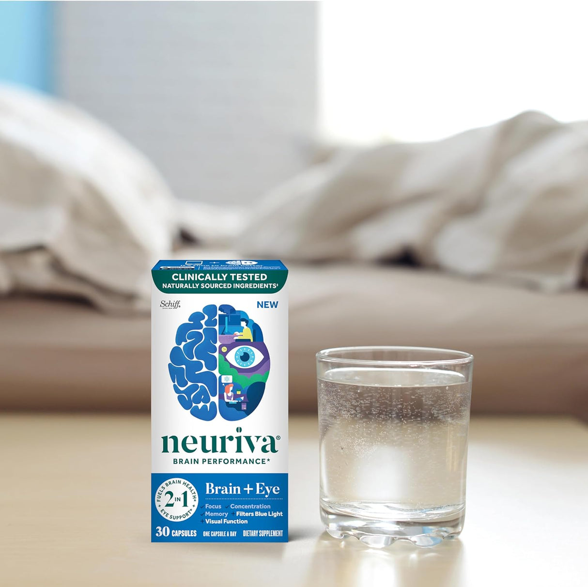 Suplemento cerebral + ocular para memoria con luteína 30 cap