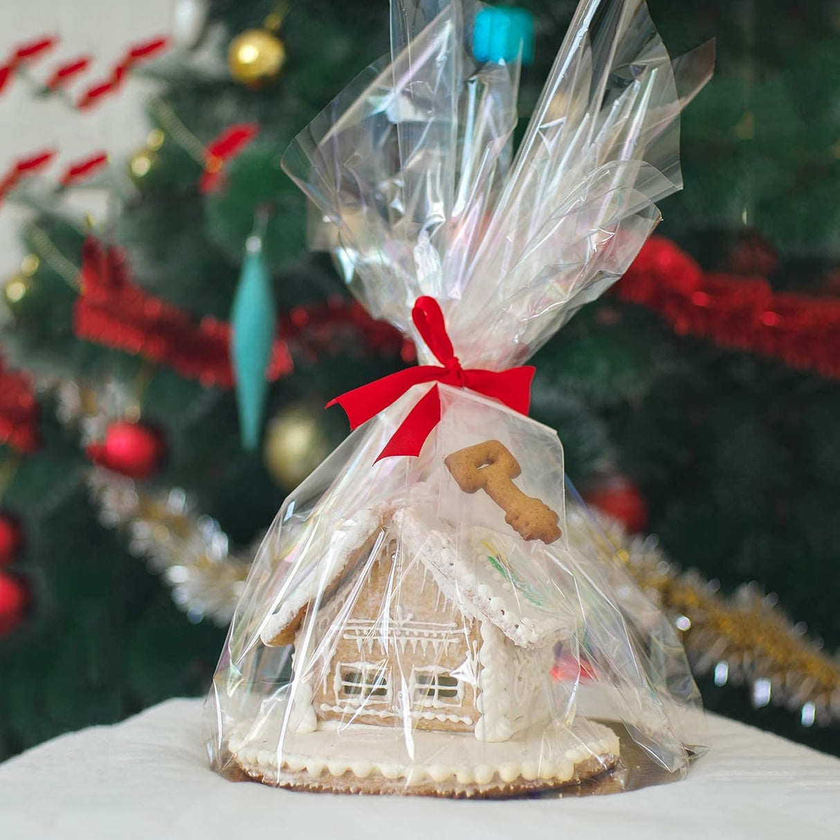 Rollo de envoltura de celofán Morepack 16x100 ft para regalos