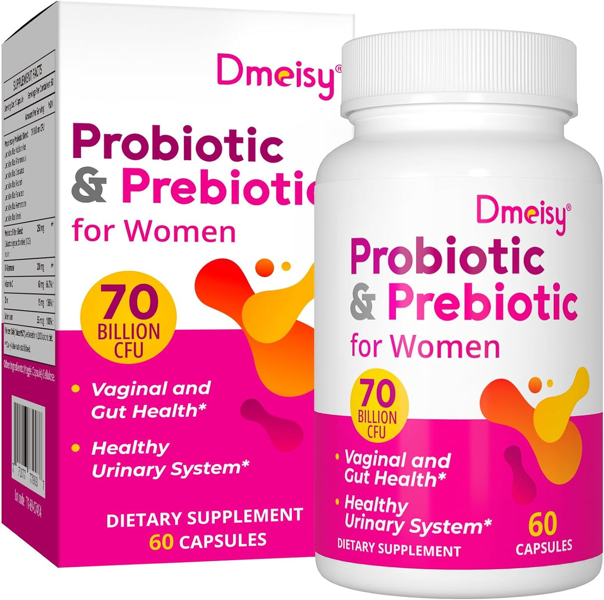 Probióticos vaginales, 70 mil millones de UFC probióticos