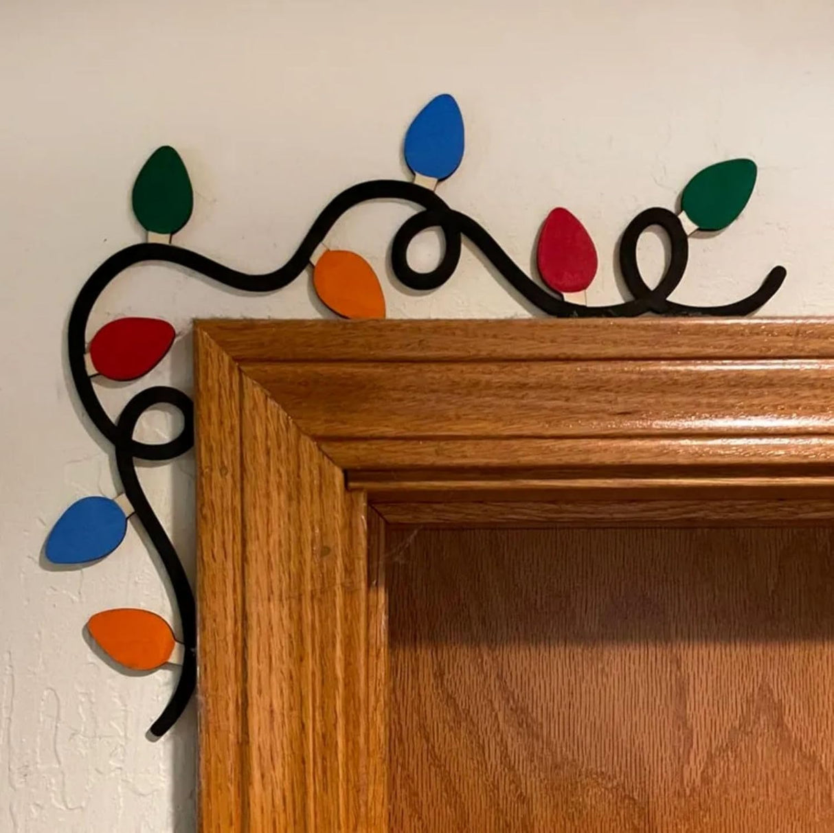 Adornos Navideños Metal para Puerta - Decoración Divertida 2024