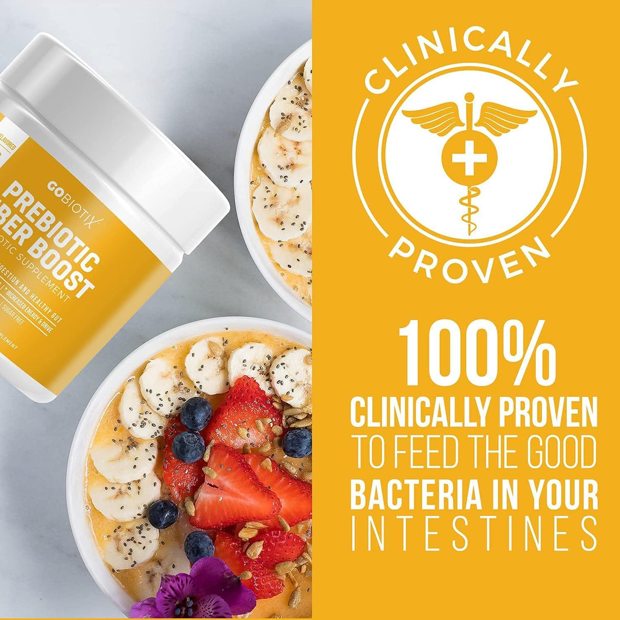 Suplemento de fibra prebiótica: Ayuda a la salud intestinal