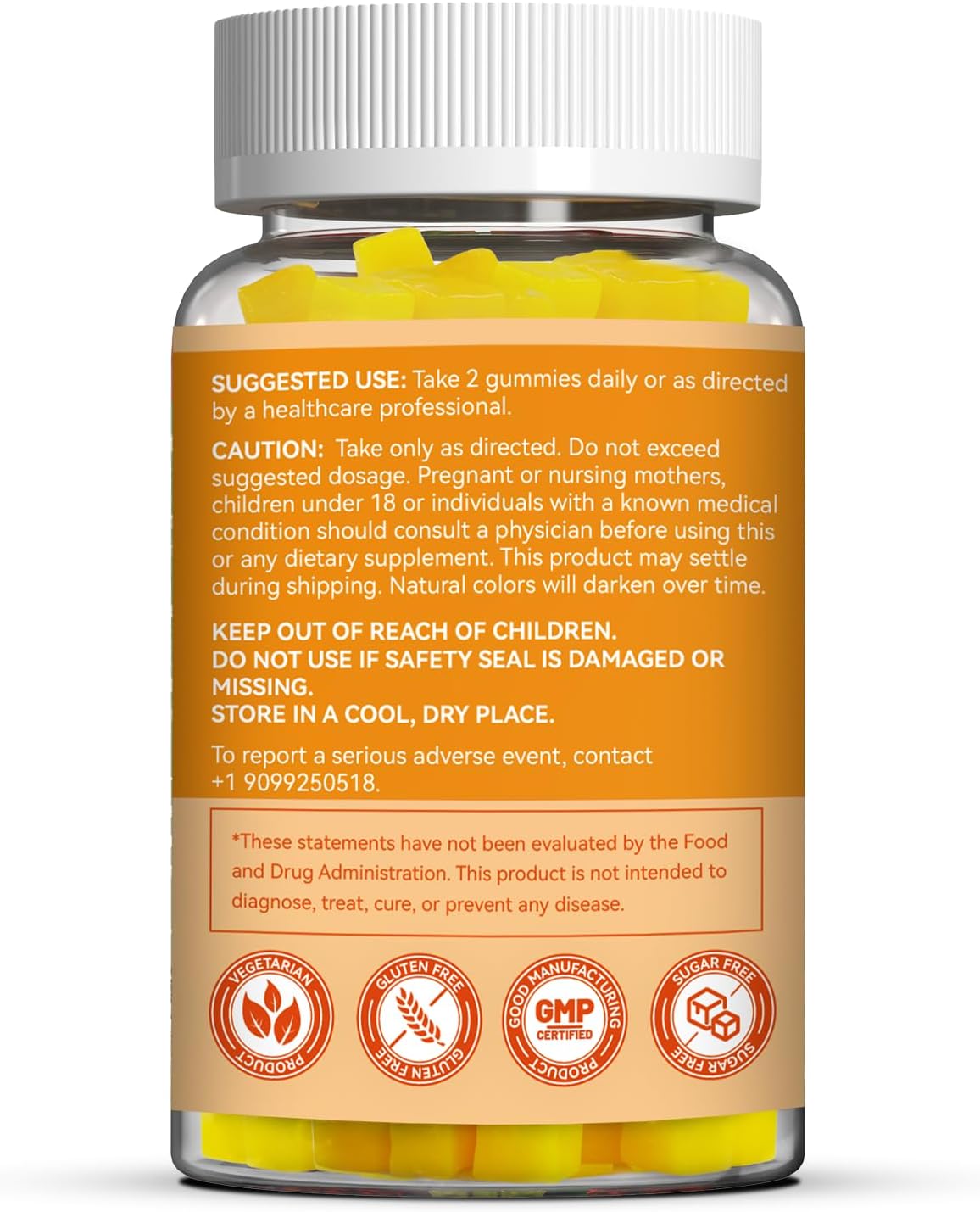 Vitamin B2 Gummies, Suplemento Vegano 400mg, 120u
