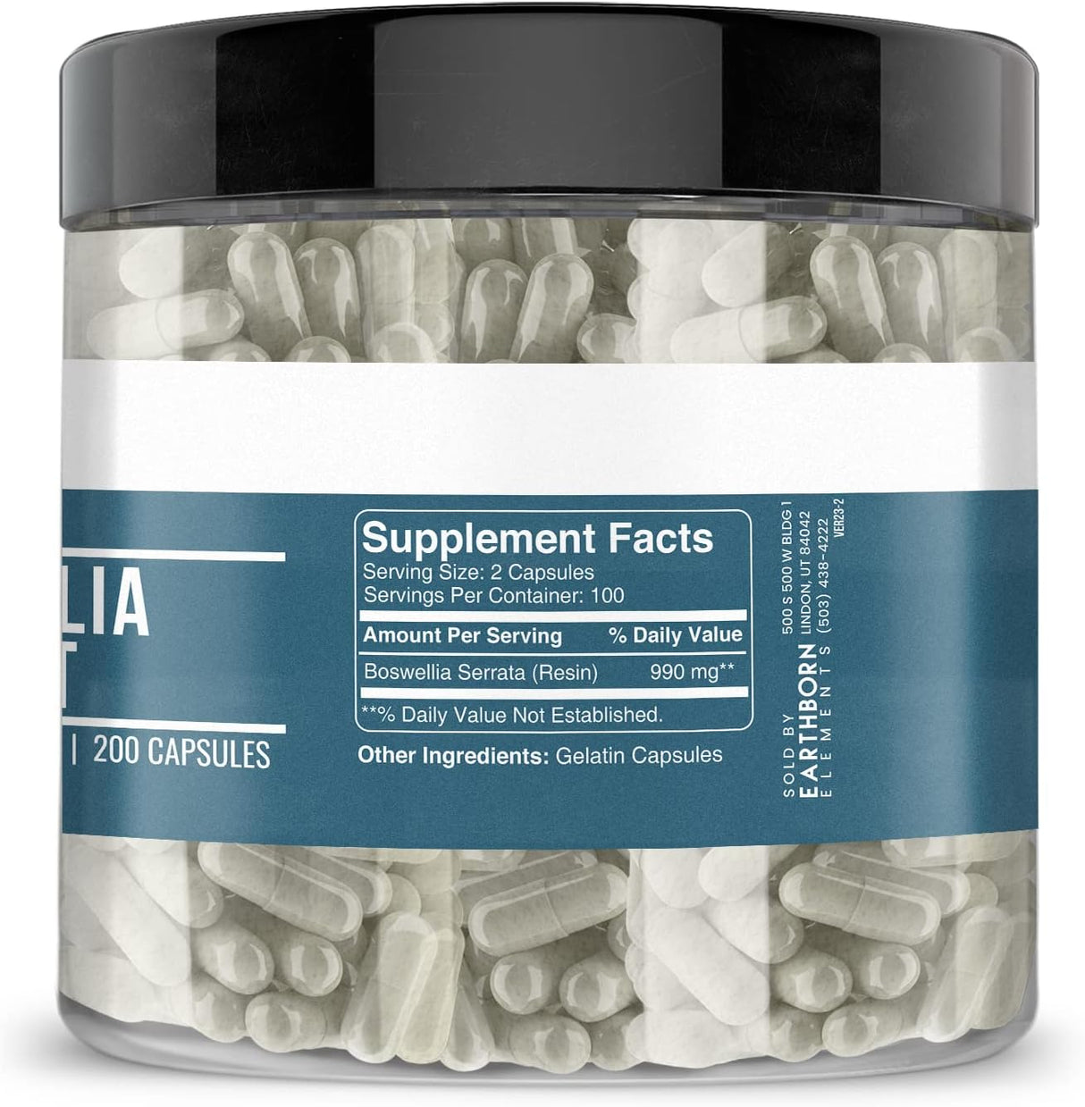 Extracto de Boswellia Serrata, Puro y Sin Aditivos, 200 Cápsulas