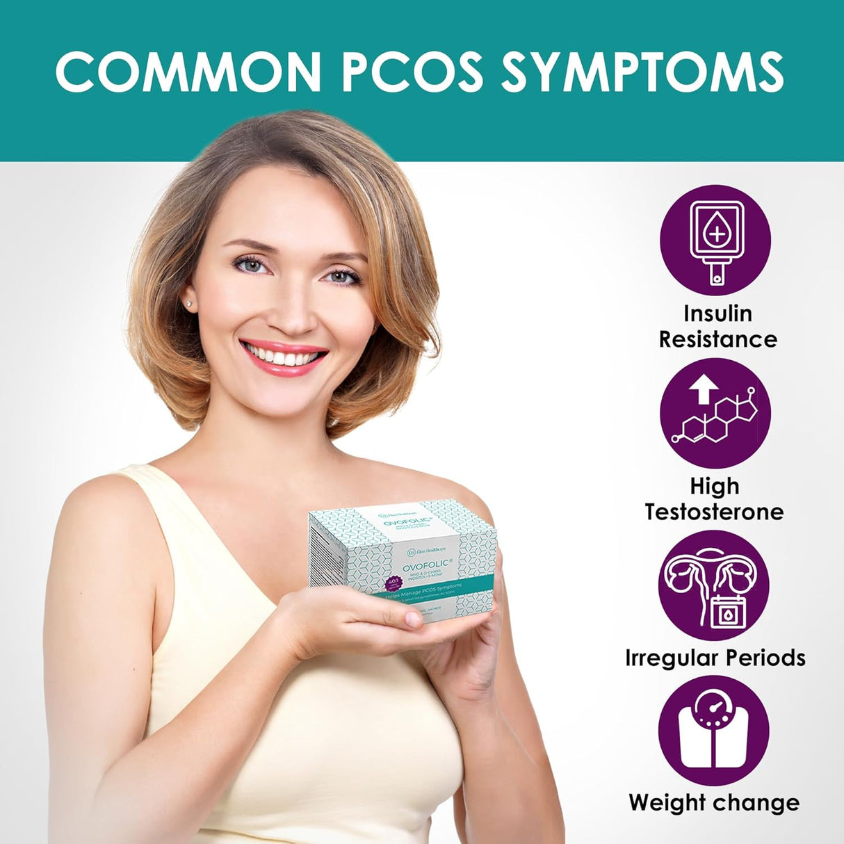 Suplemento de Inositol - Balance hormonal y ovarios 60 sobres