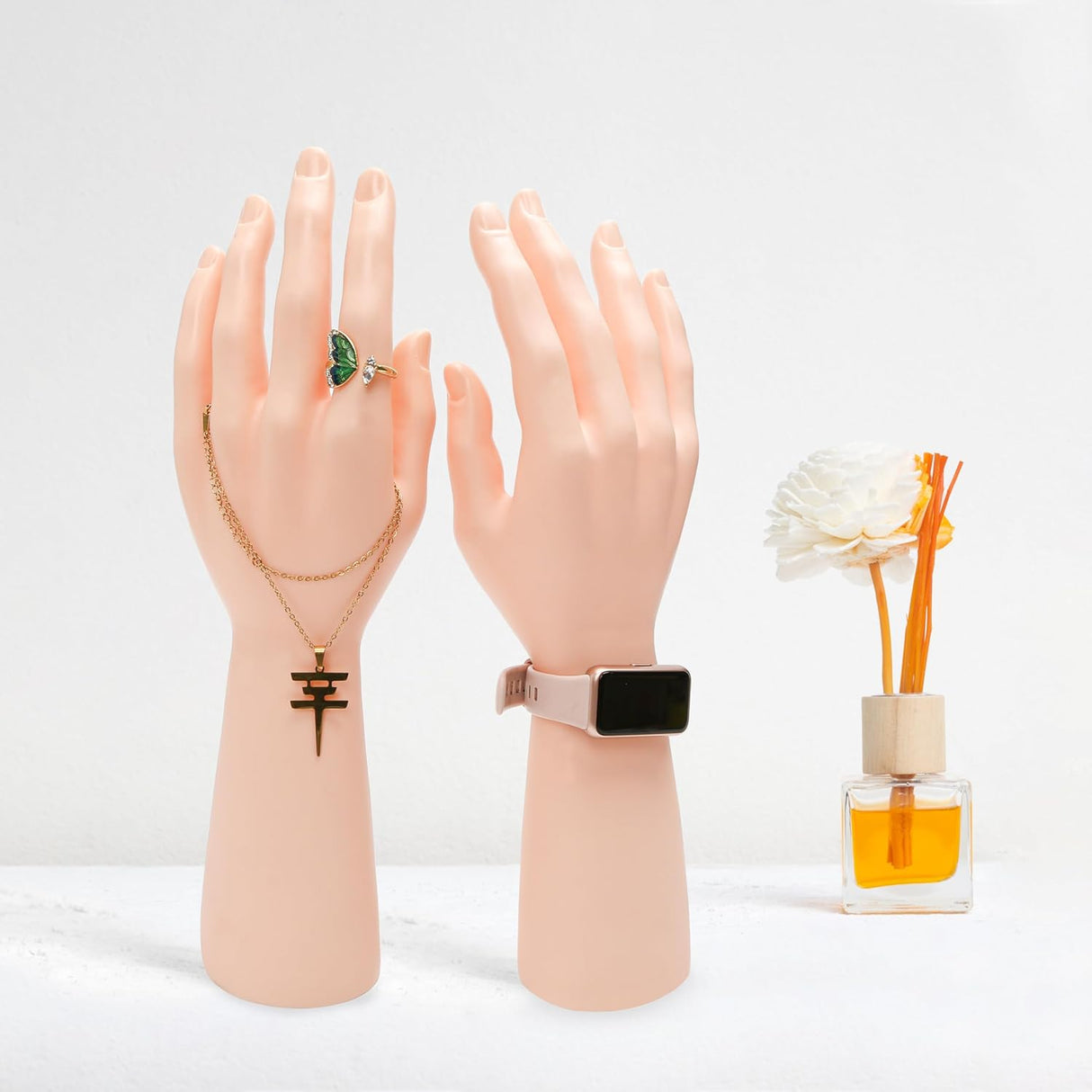 Par de Manos de Maniquí para Joyería - Soporte para Anillos