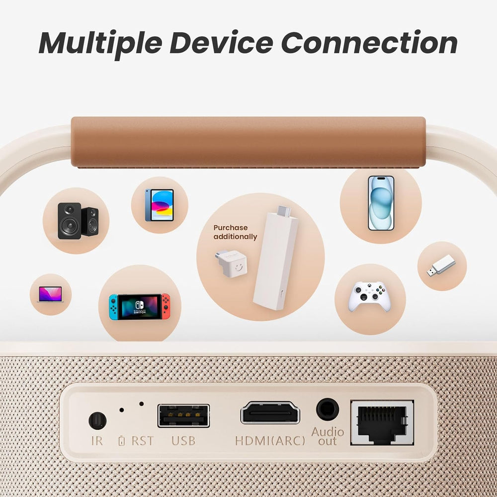 Proyector Yaber T2, WiFi 6, Bluetooth, 1080P, portátil