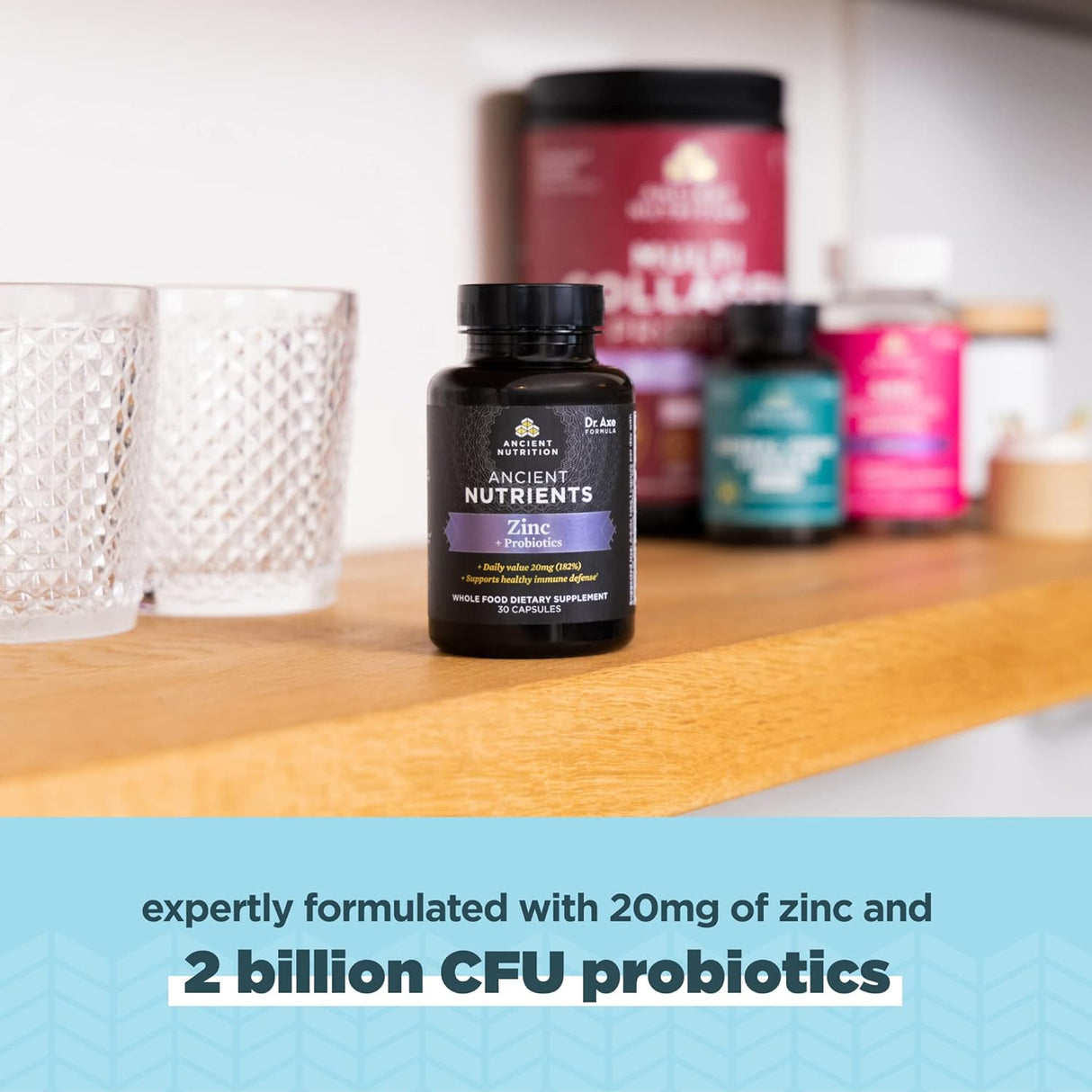 Suplemento de probióticos y zinc de Ancient Nutrition 30 und