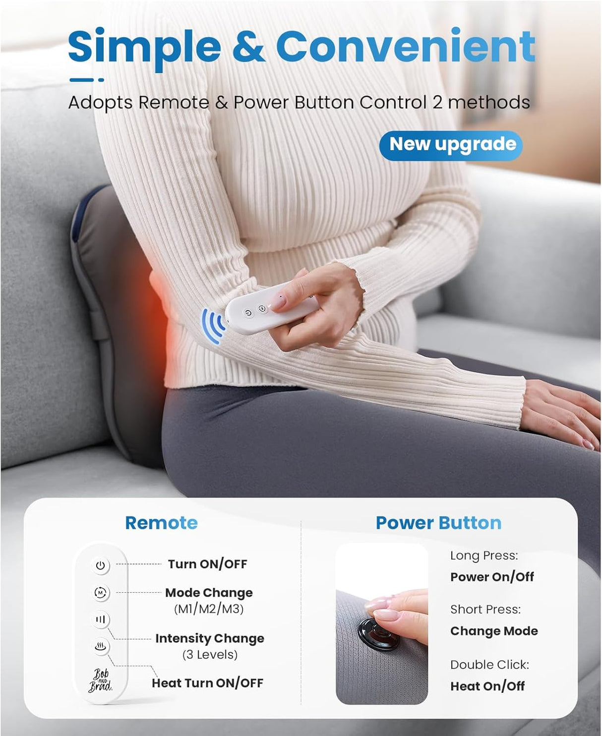 Masajeador BOB AND BRAD para espalda y cuello, EZBack Plus