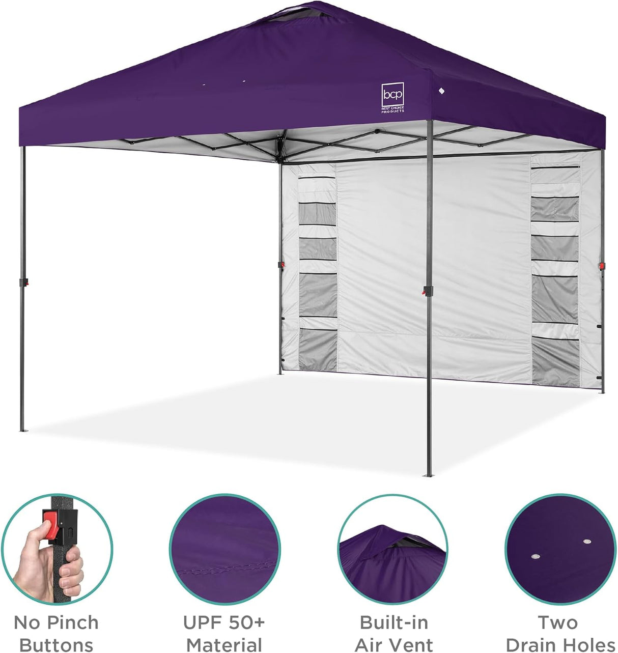 Carpa Plegable 10x10ft con Paredes y 4 Bolsas de Peso