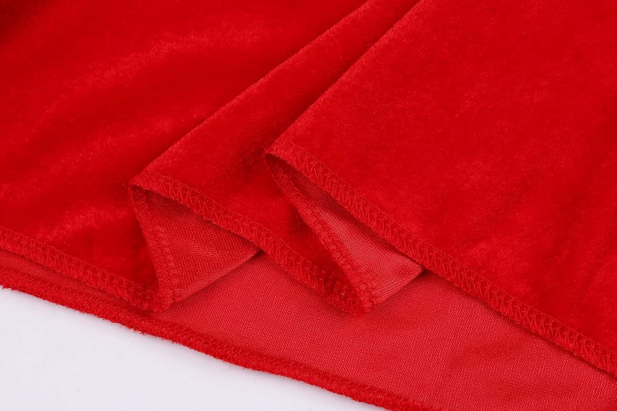 Disfraces de terciopelo con capucha roja talla M