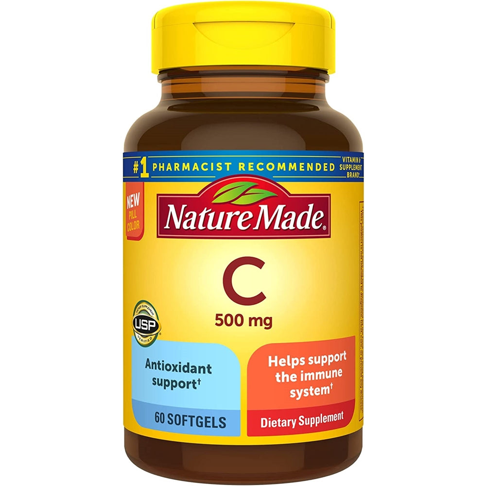 Suplemento Vitamina C 500 mg apoyo inmunológico 60 cáp