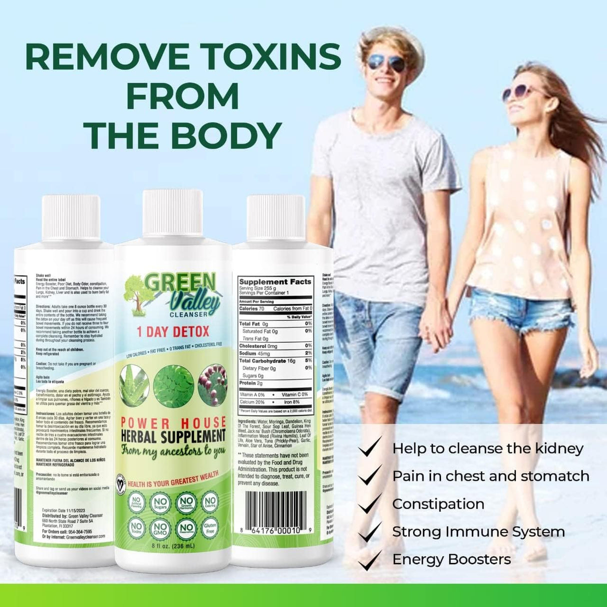 Suplementos Alimenticios de limpieza de colon de 1 día