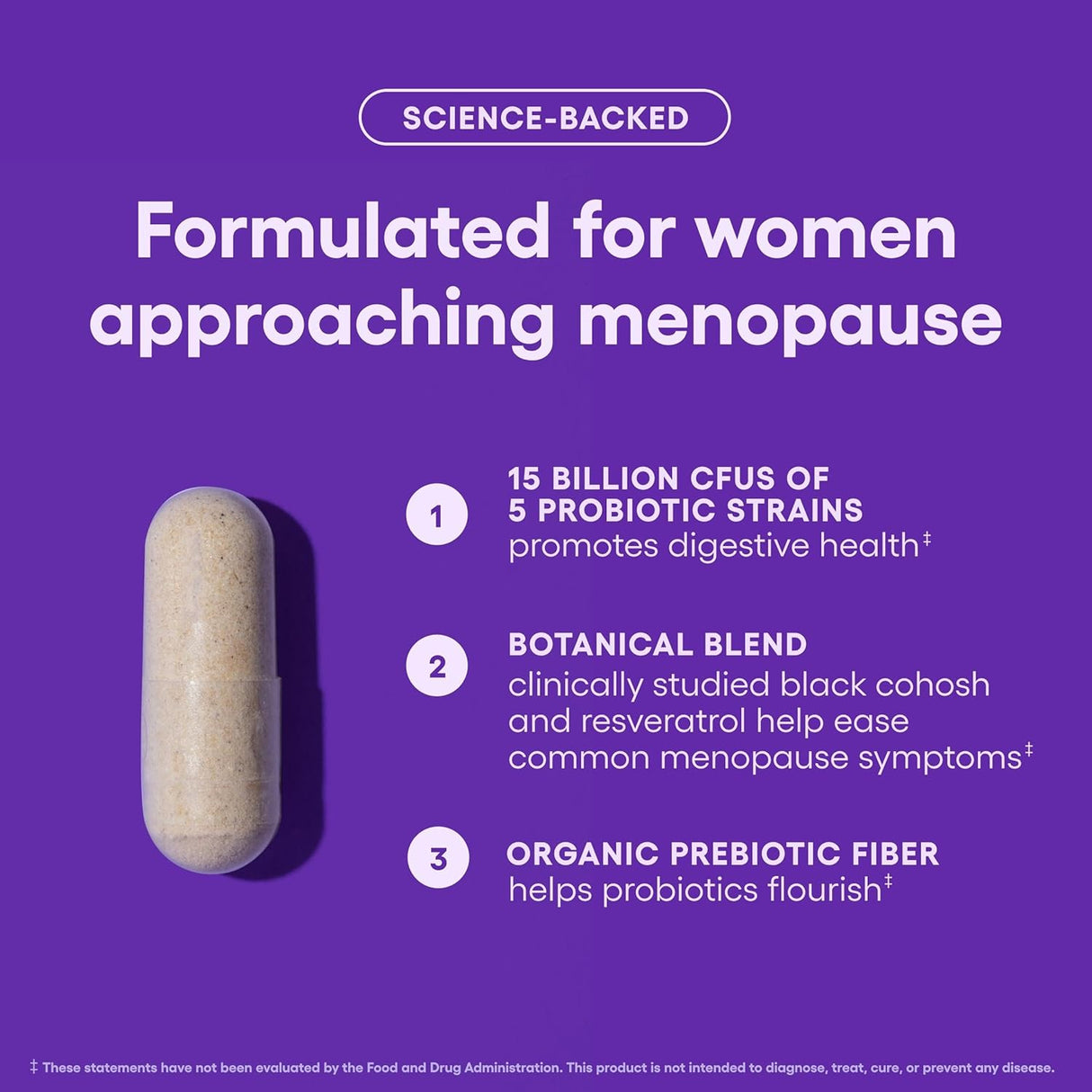 Suplemento probiótico para la menopausia para mujeres