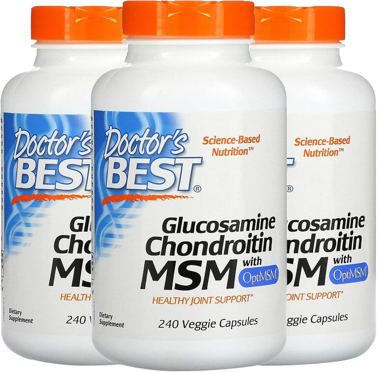 Suplemento Articular, Doctor's Best, Glucosamina y MSM, 240 Caps
