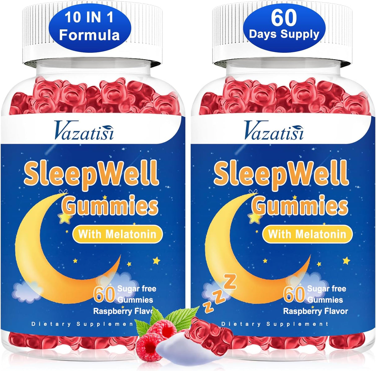 Gomitas para dormir para adultos y niños 15 mg con magnesio