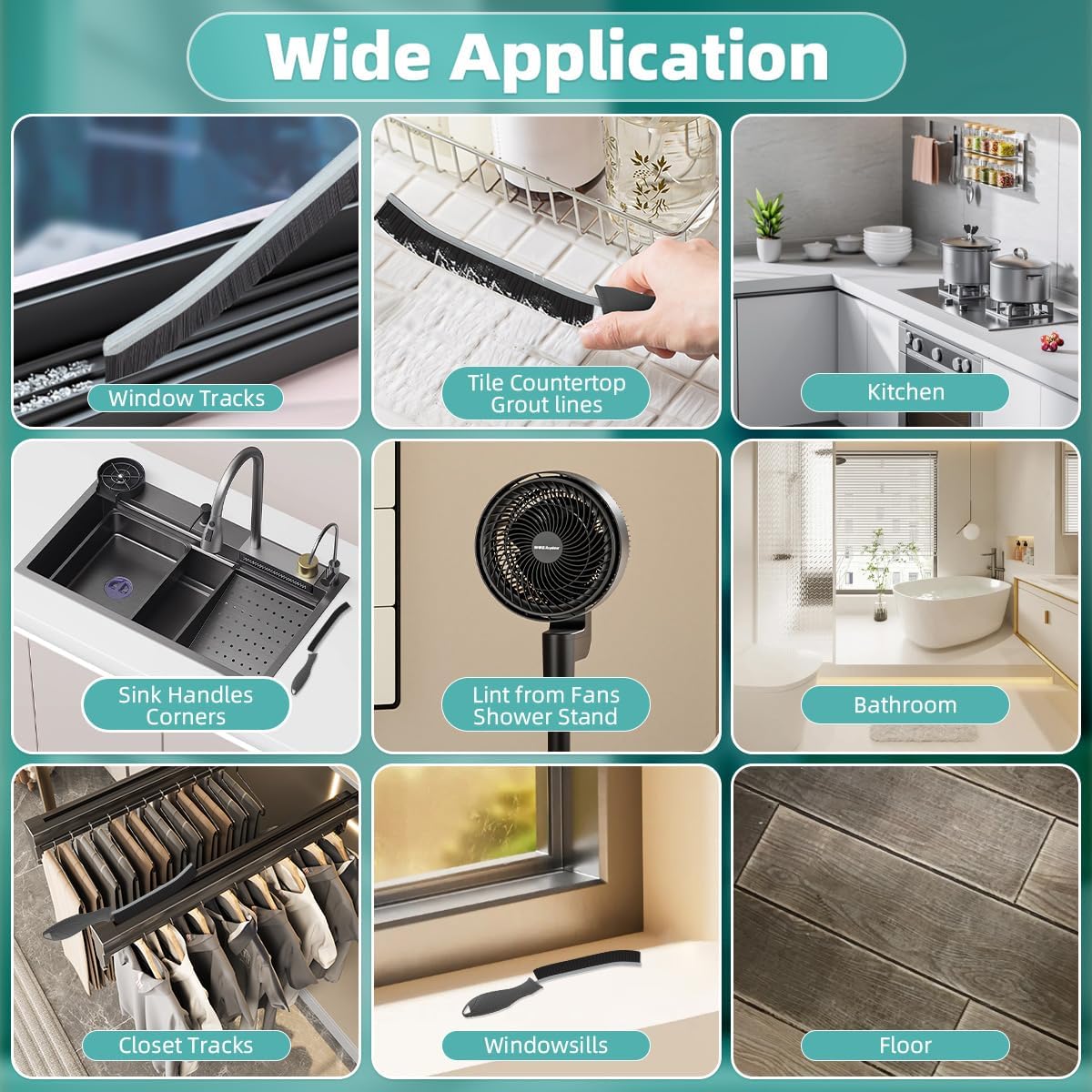 Cepillo de limpieza estrecho, multifuncional, modelo 4