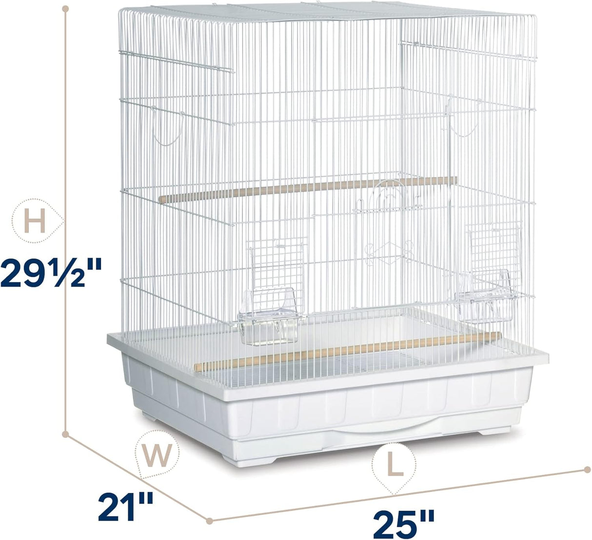 Jaula cuadrada para aves color blanco Prevue Pet Products