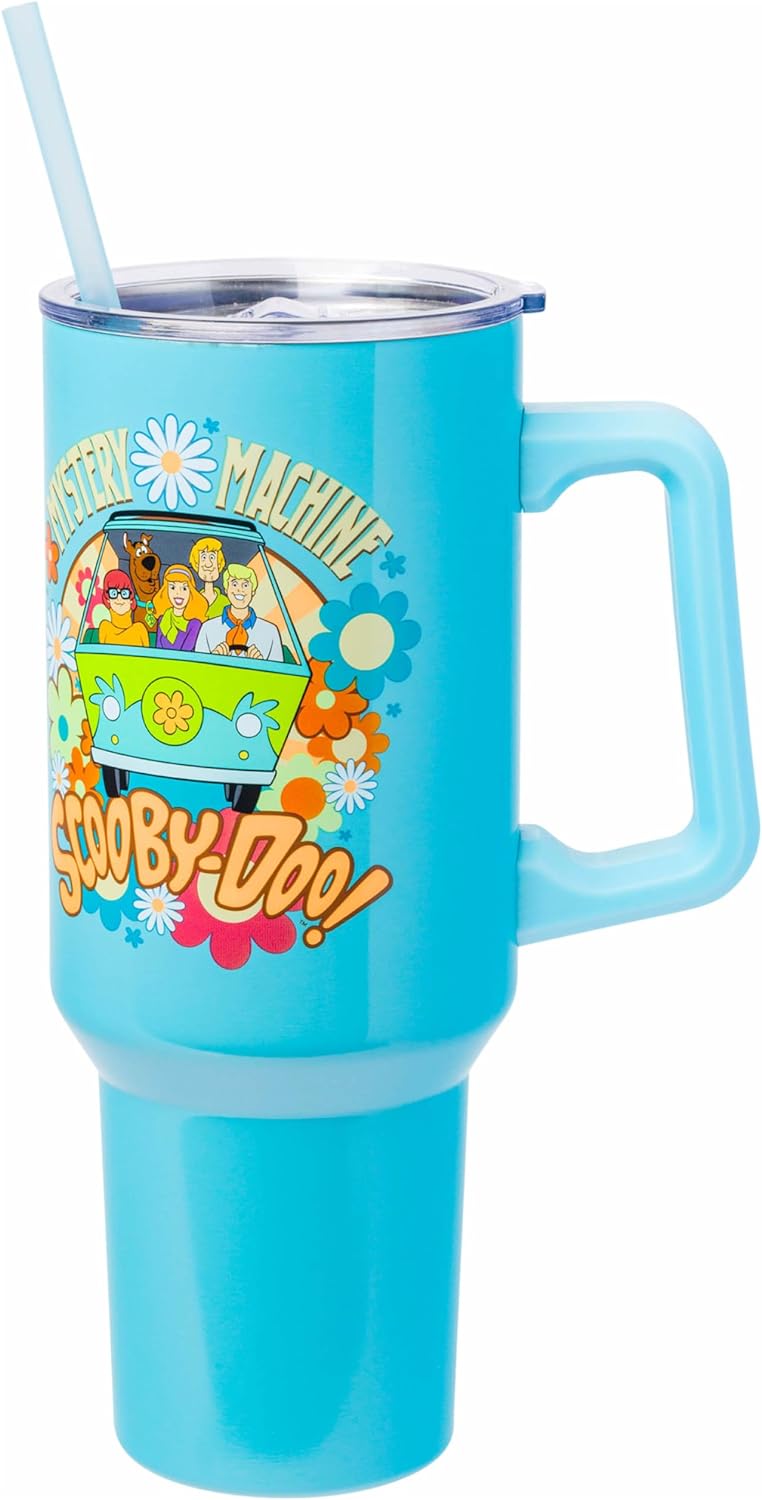 Taza de Acero Inoxidable Scooby Doo 40 oz con Asa y Popote