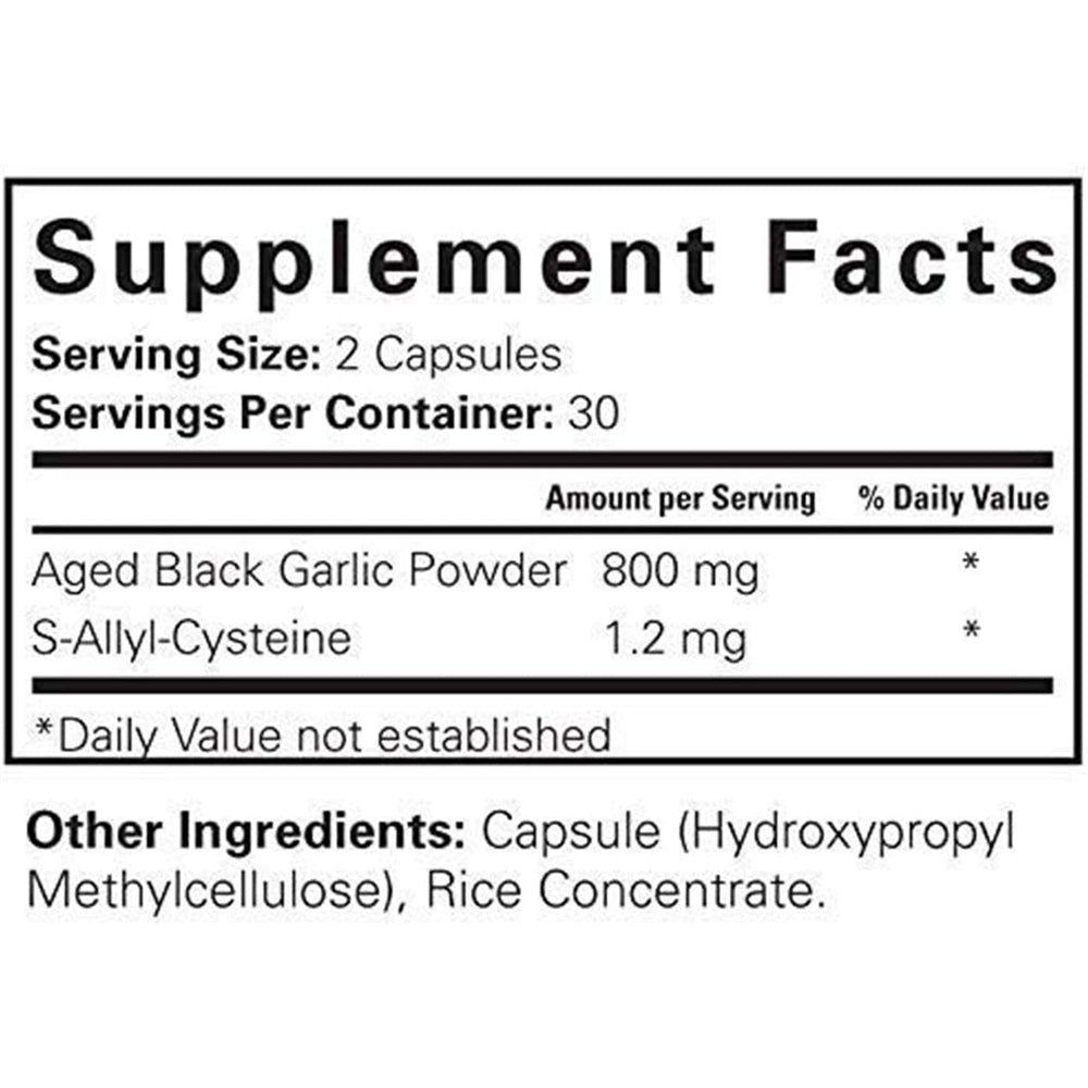 Suplementos de ajo negro envejecido para alta presión