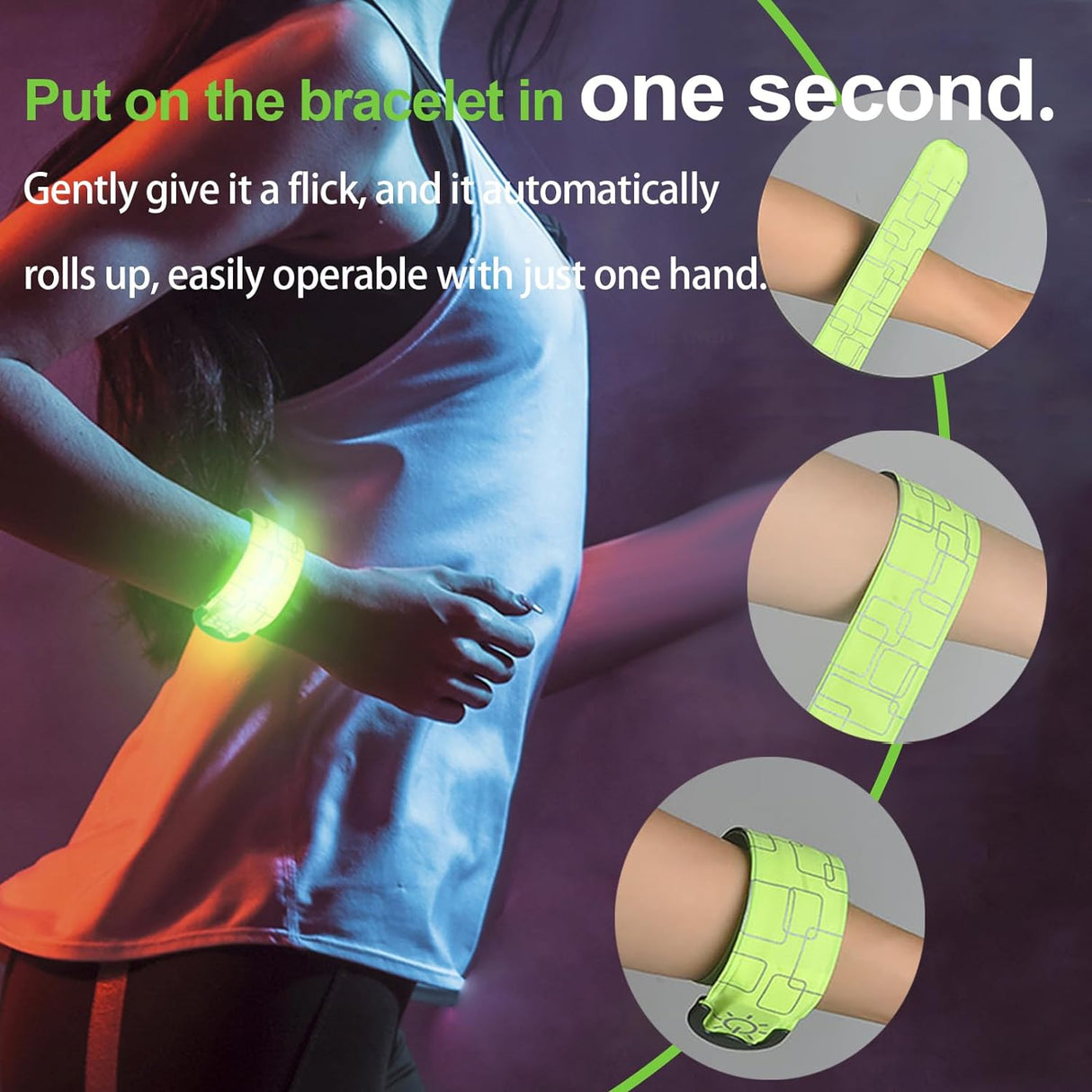 Brazalete LED USB para Correr con Alta Visibilidad