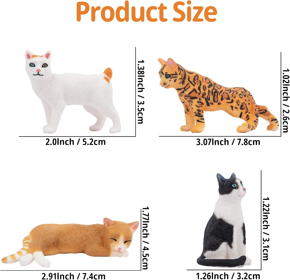 Juego de Figuras de Gato Educativas para Niños y Niñas