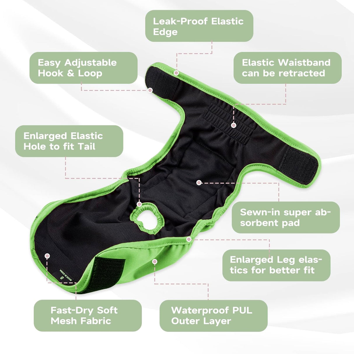 Paw Legend - Pañales reutilizables perro , 3 unidades