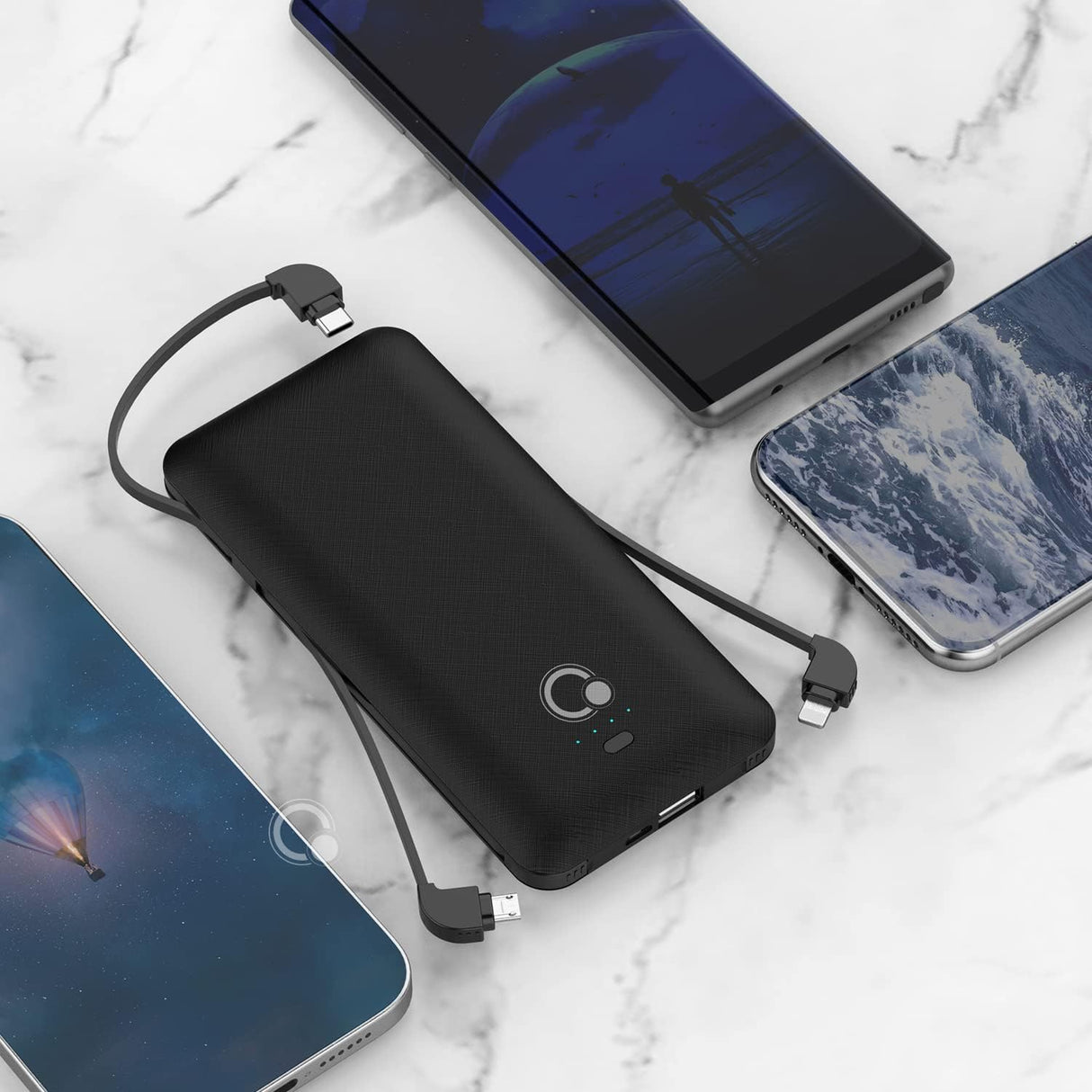 Cargador portátil para celular 4 salidas y batería externa