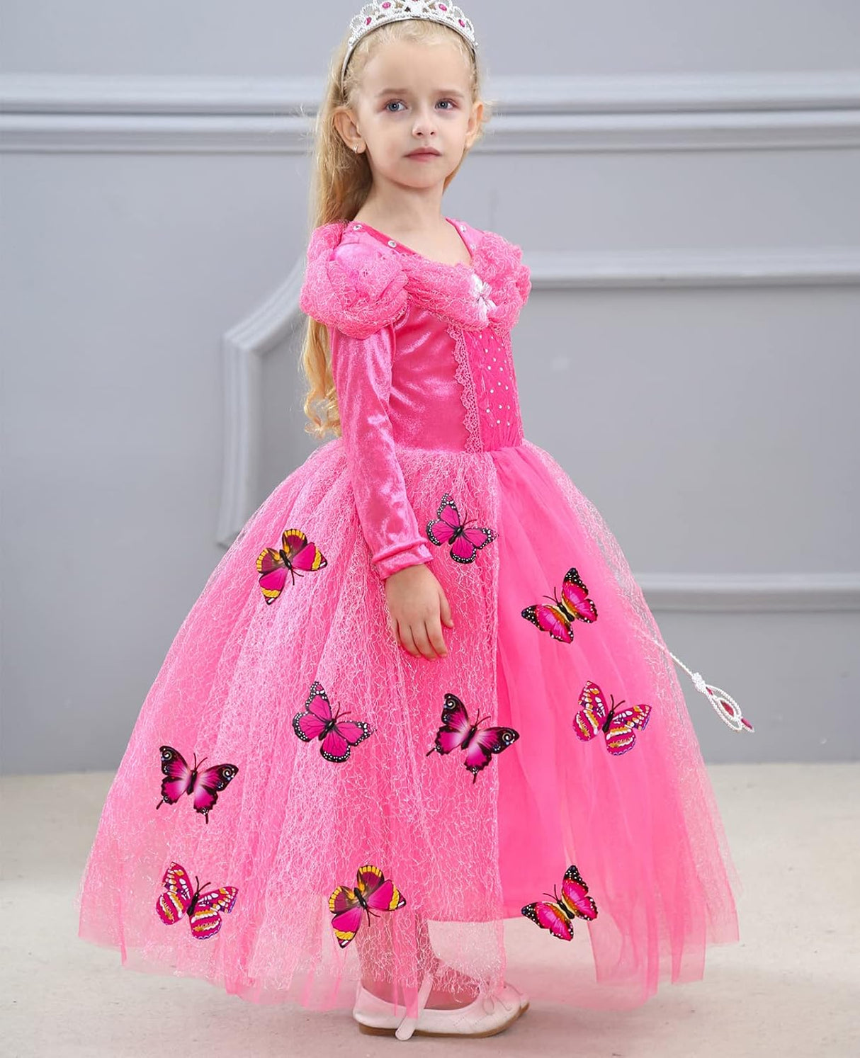 Disfraz de Princesa para Niñas, Fantasía, Mariposa, Modelo 2023