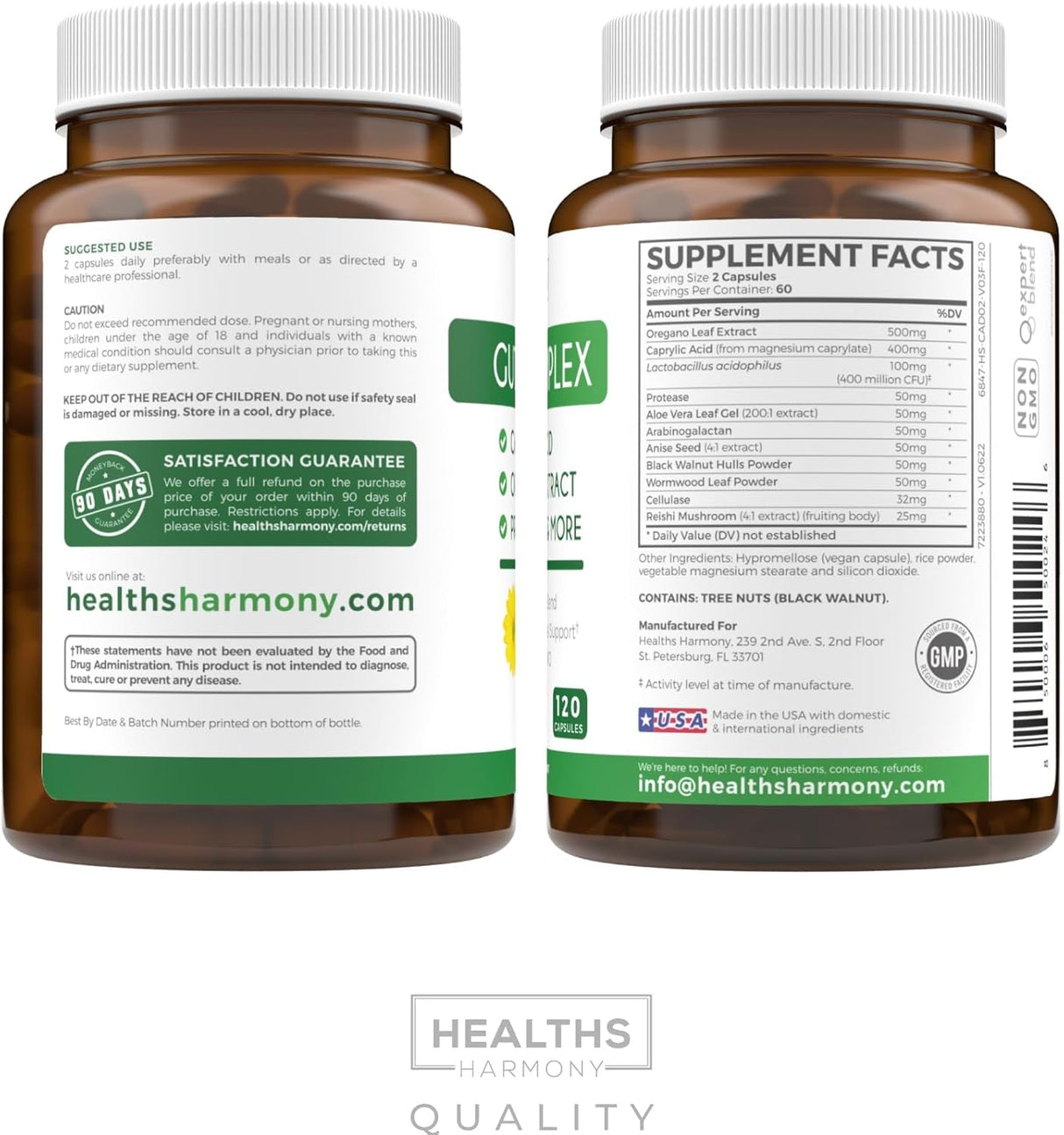 Suplementos Candida Support (120 cápsulas) – ácido caprílico