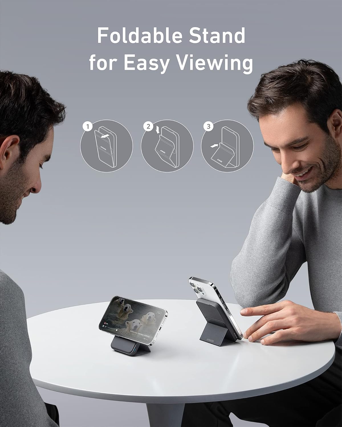 Batería magnética con soporte y USB-C en el lateral