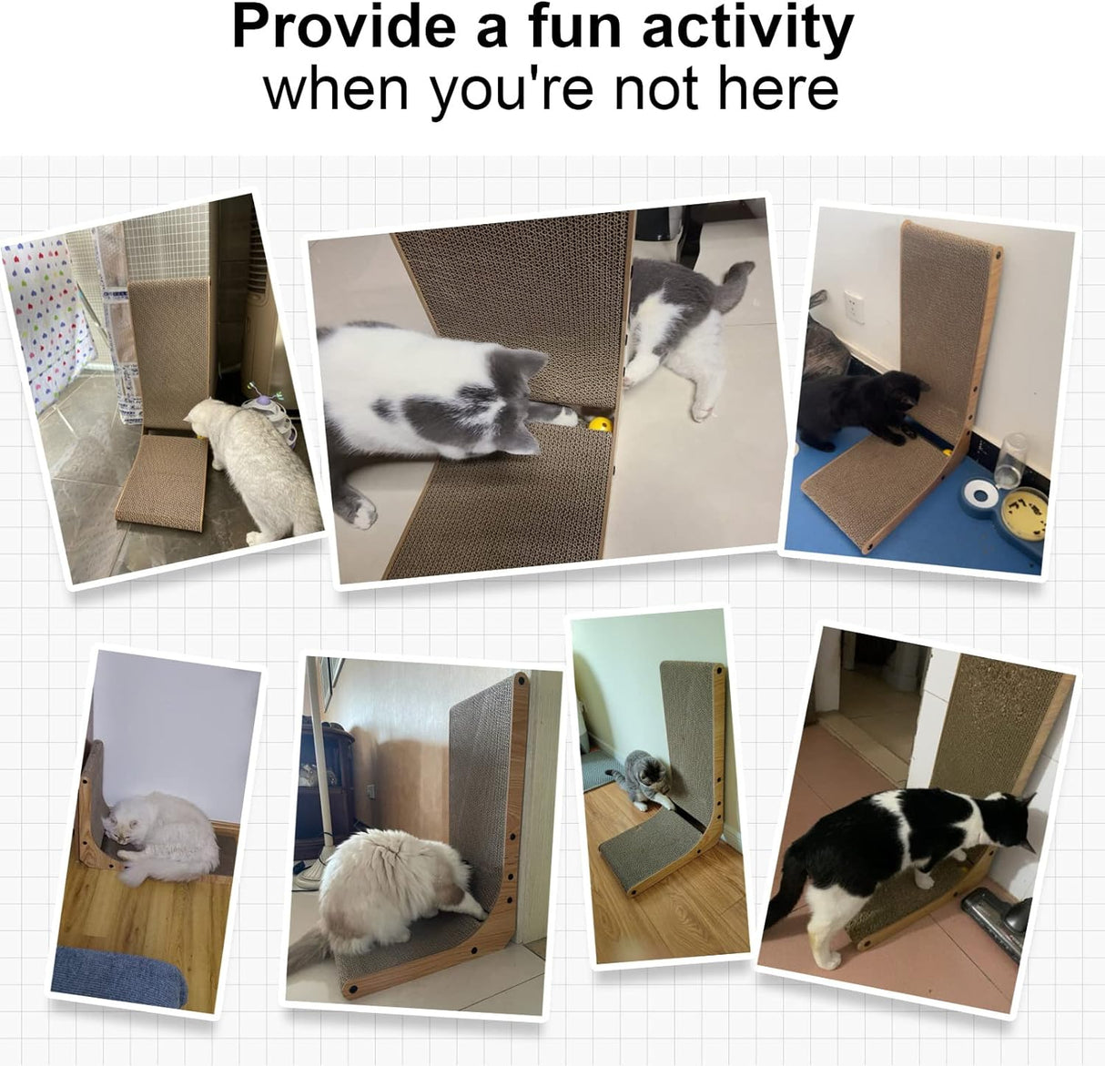 Rascador para gatos almohadilla en forma de L