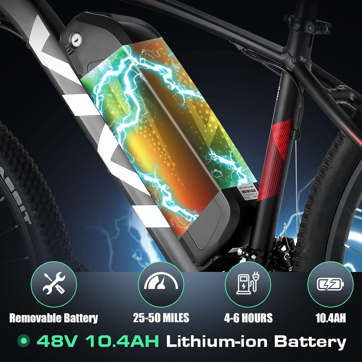 Bicicleta Eléctrica Vivi 27.5 500W 21 Velocidades, Modelo E-MTB