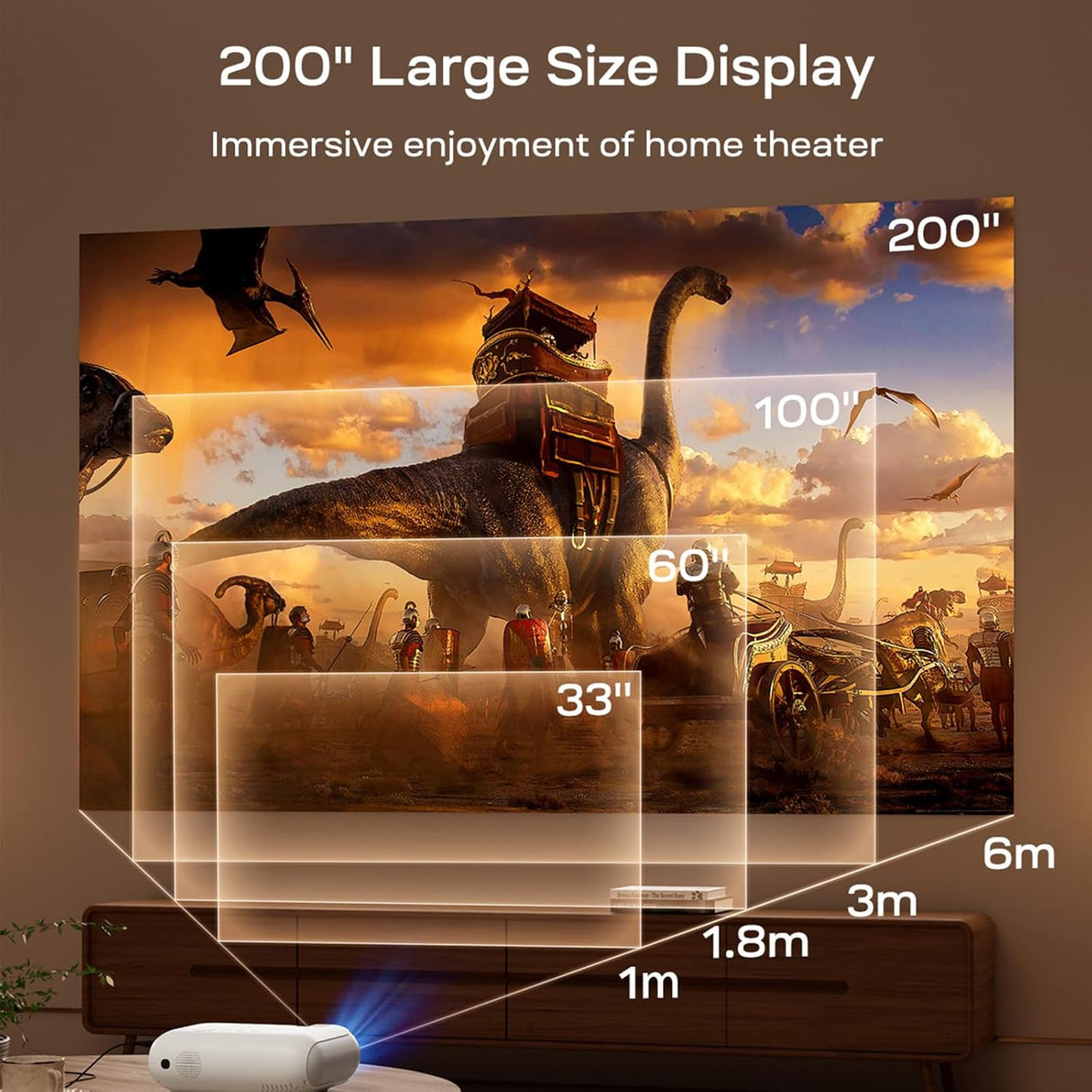 Proyector YOTON Y9 4K, WiFi, Bluetooth, 20000 lúmenes, 2024