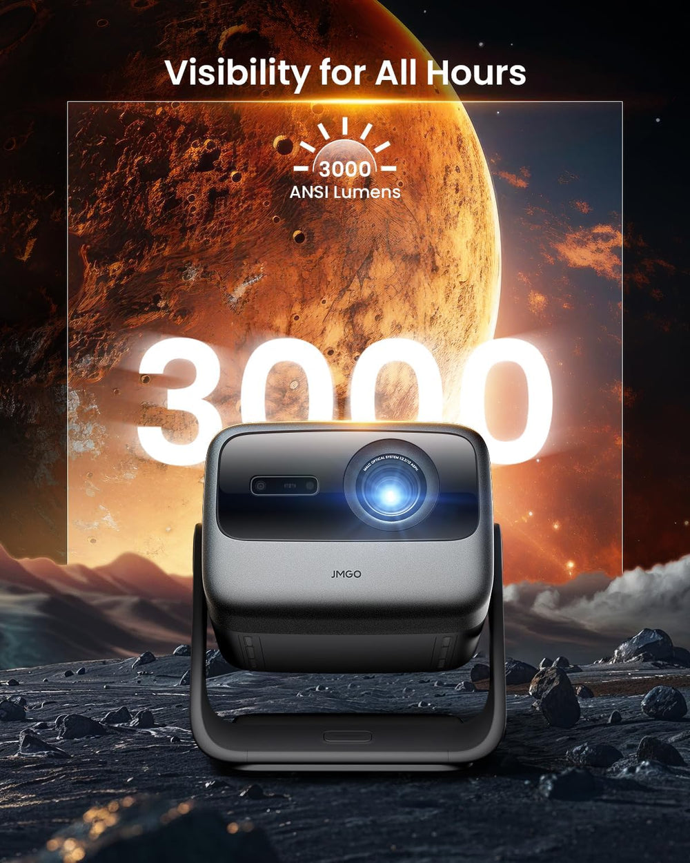 Proyector Ultra 4K JMGO N1S, 3000 lúmenes, HDR10, portátil