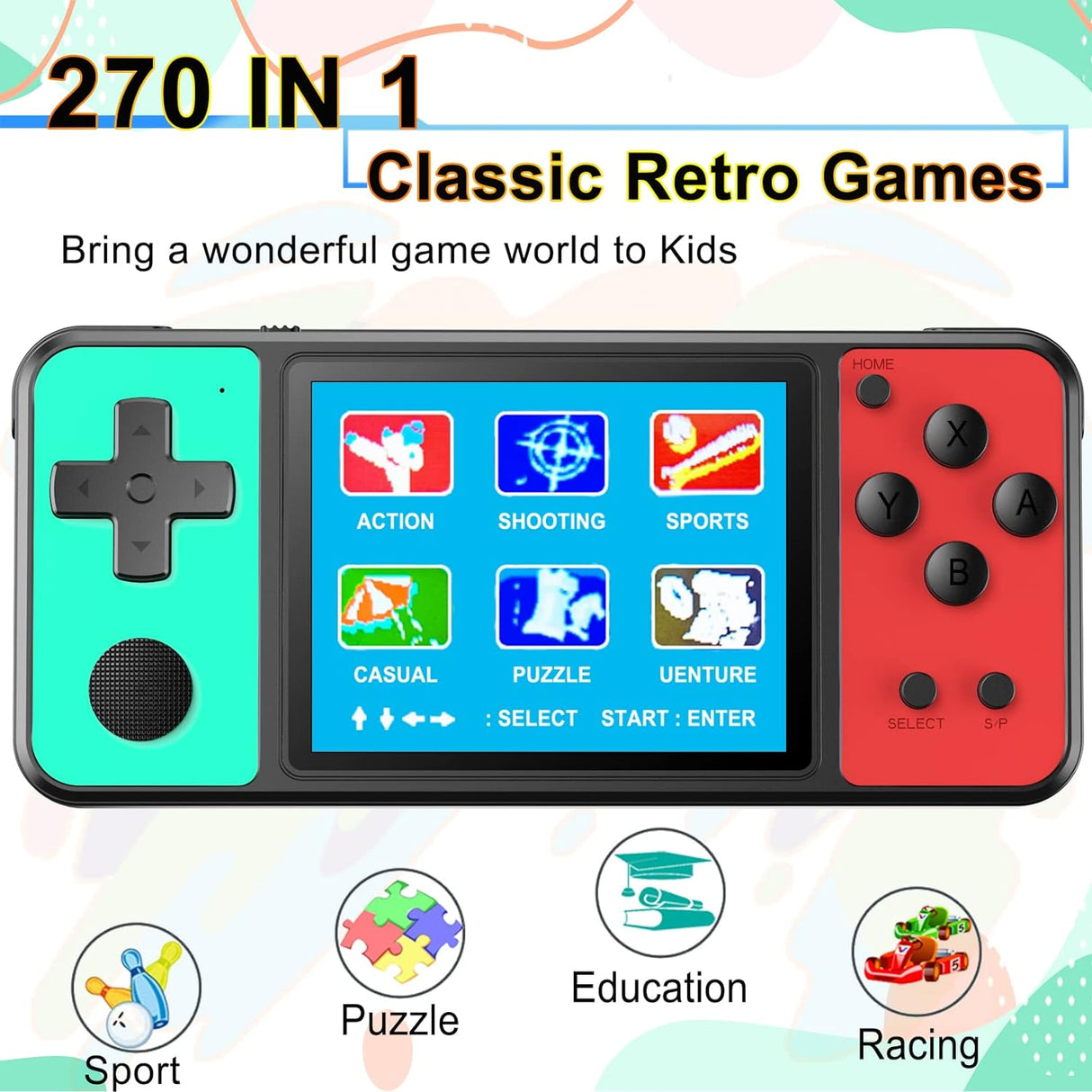 Consola de juegos de mano para niños y adultos GB-867 Beico