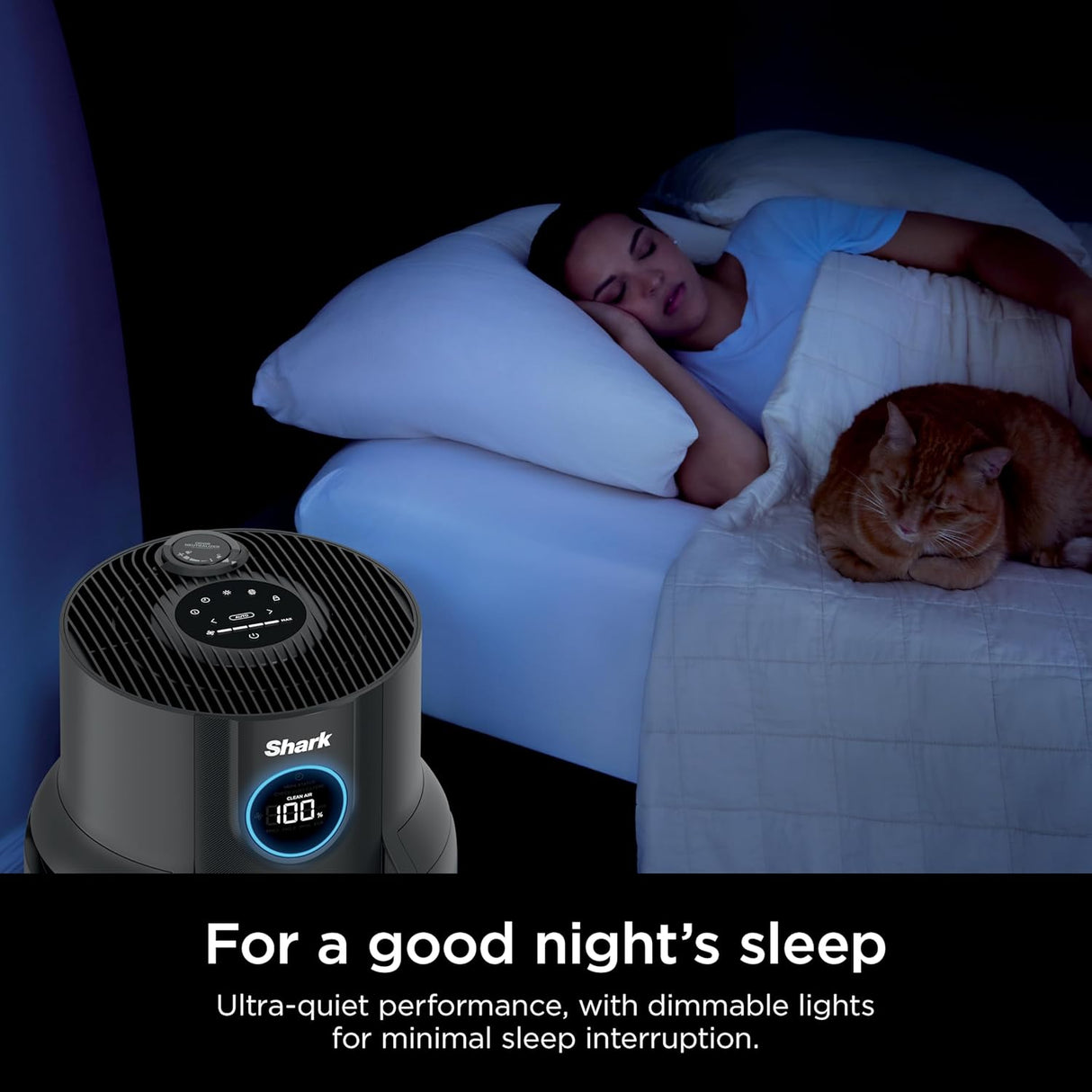 Purificador de aire Shark con filtro HEPA y tecnología Clean Sense