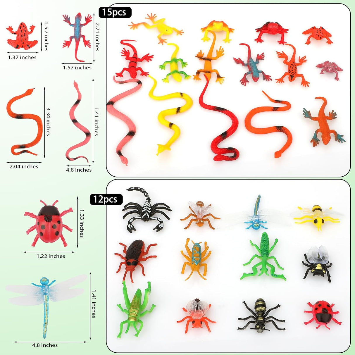 Juguetes de Insectos Falsos Coopay, 78 Piezas, Diversión y Educación