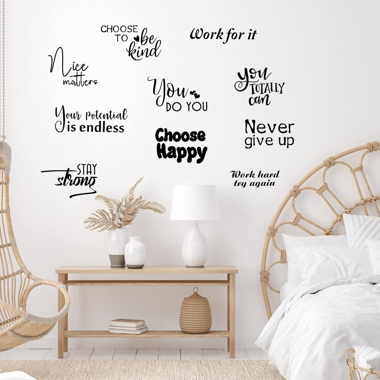 10 Pzs Stickers Inspiradores para Paredes - Decoración Motivacional