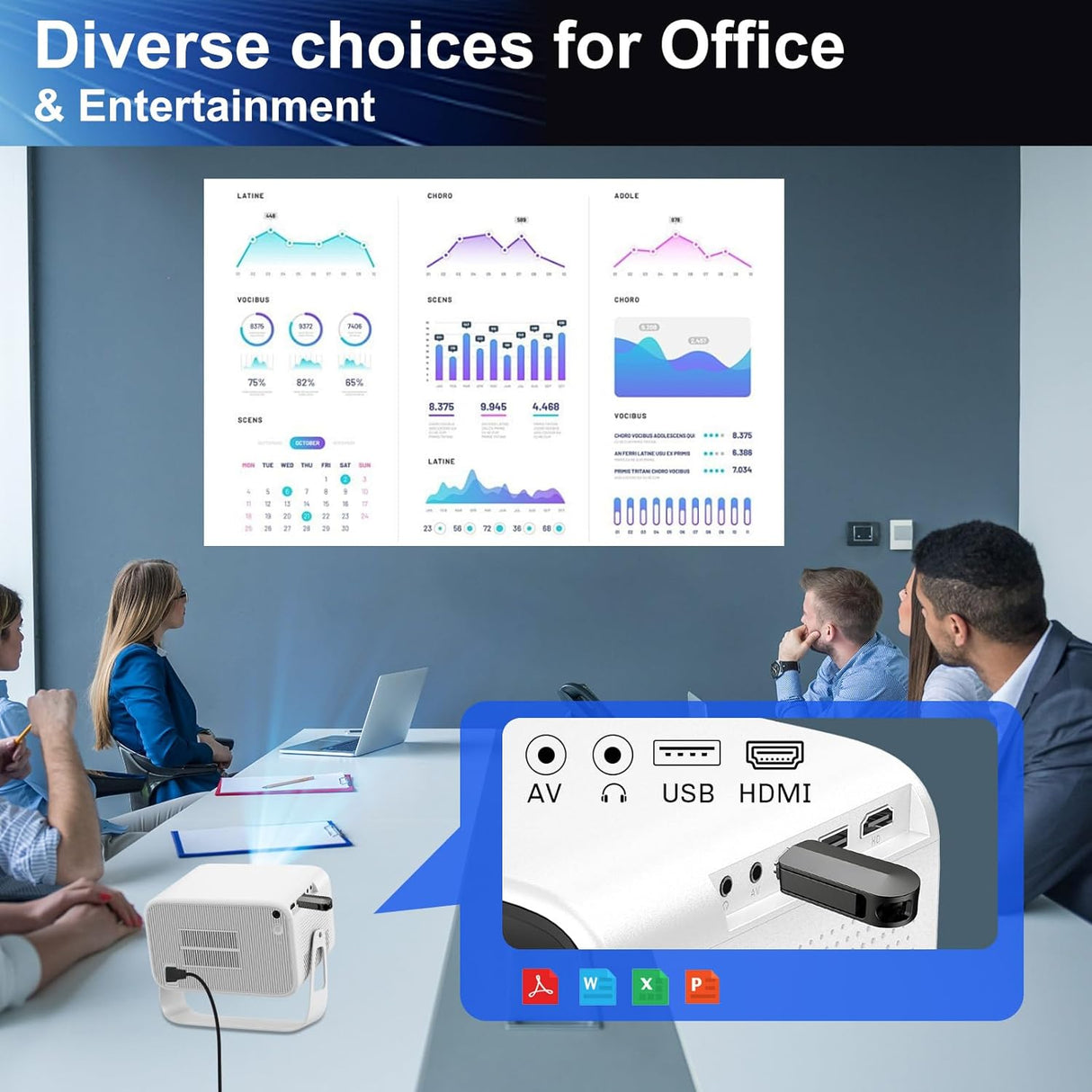 Proyector inteligente 4K con Android 9.0 K10-5 HIPPUS