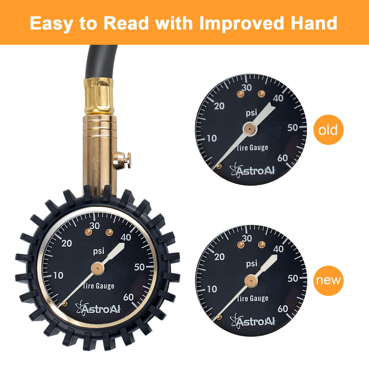 Medidor de presión de neumáticos certificado ANSI B40.1