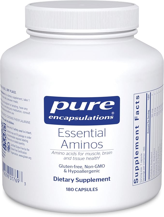 Aminoácidos Esenciales Pure Encapsulations - 180 Cápsulas