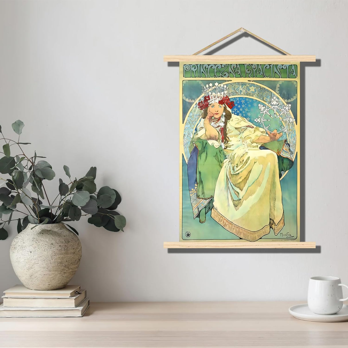 Póster artístico de Alphonse Mucha para decoración del hogar