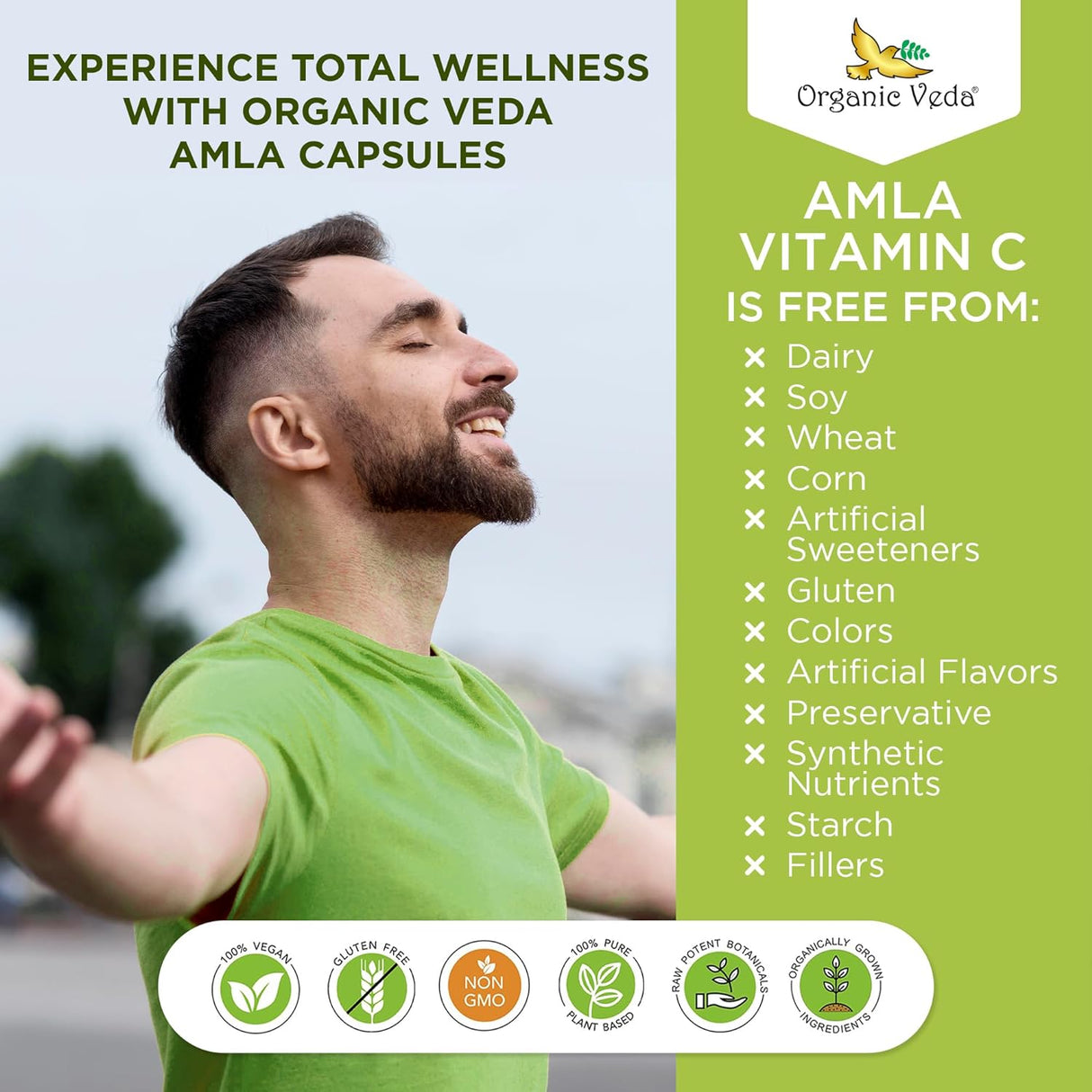 Cápsulas de Amla Orgánicas Suplemento Natural de Vitamina C