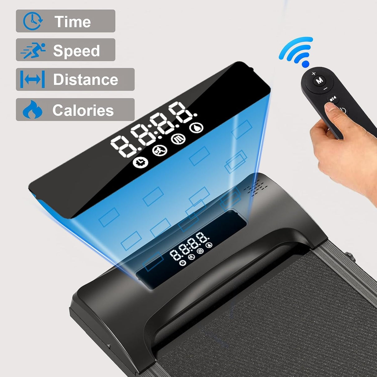 Caminadora Compacta, Control Remoto, Peso 120 kg, Modelo Mini