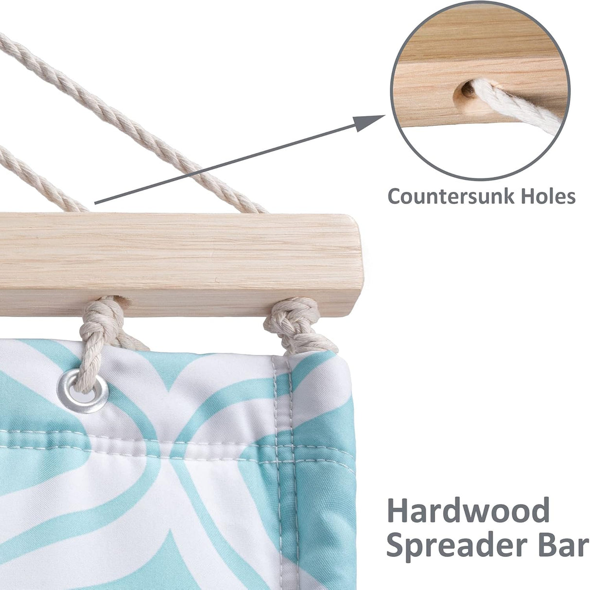 Hamaca Doble SUNCREAT con Soporte, Extra Grande, Tela Acolchada