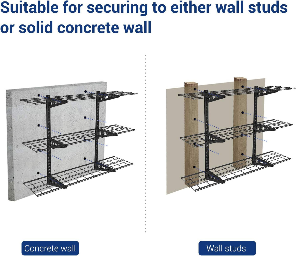 Estantes de pared ajustables - Modelo A22