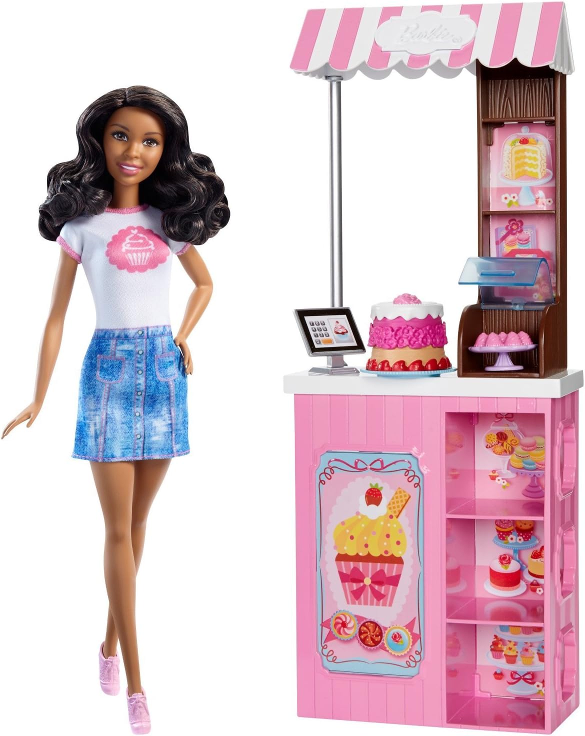 Barbie Carreras Set de Panadería con Muñeca Afroamericana
