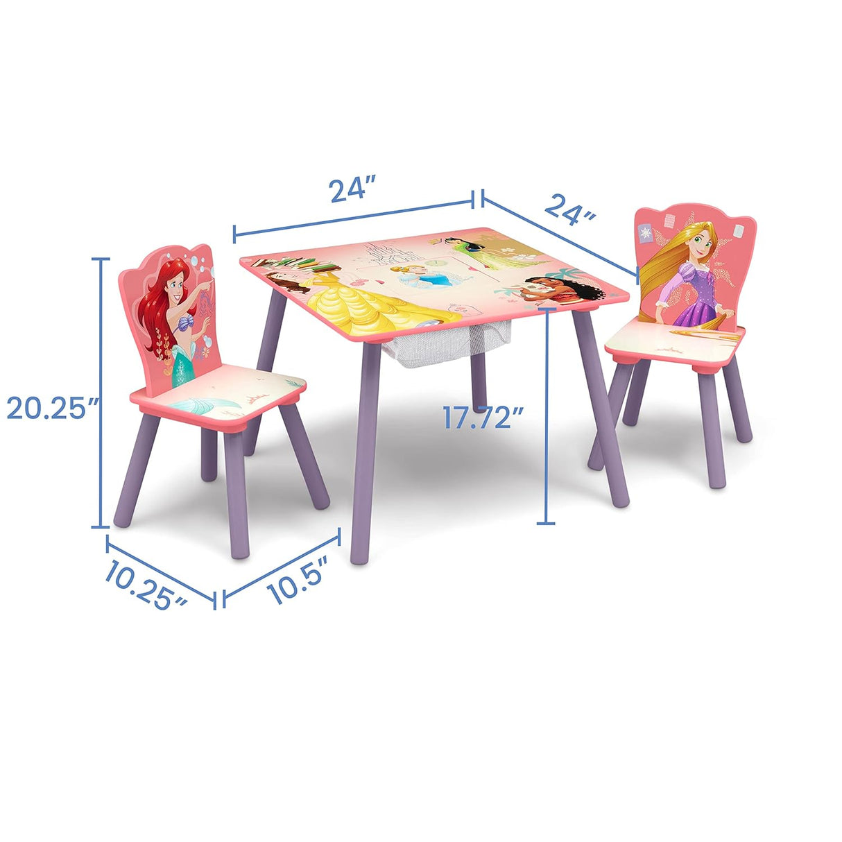 Juego de mesa y silla para niños para merienda