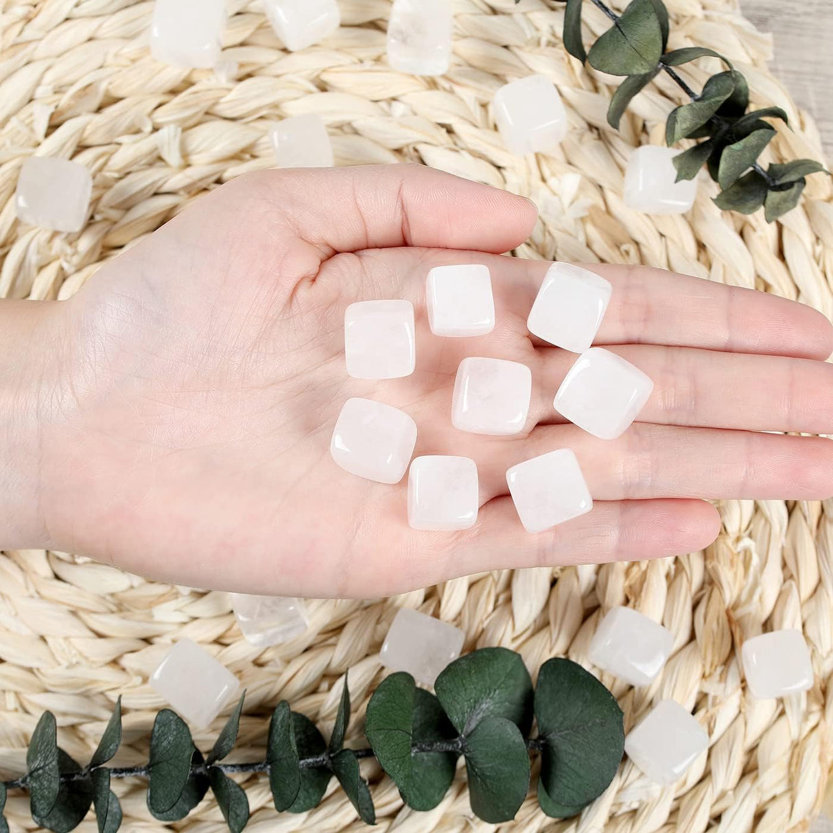 Juego de 10 cristales curativos de cuarzo transparente a granel